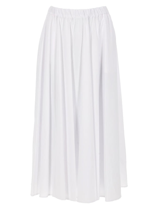 Gonna In Popeline Di Cotone E Nylon Stretch