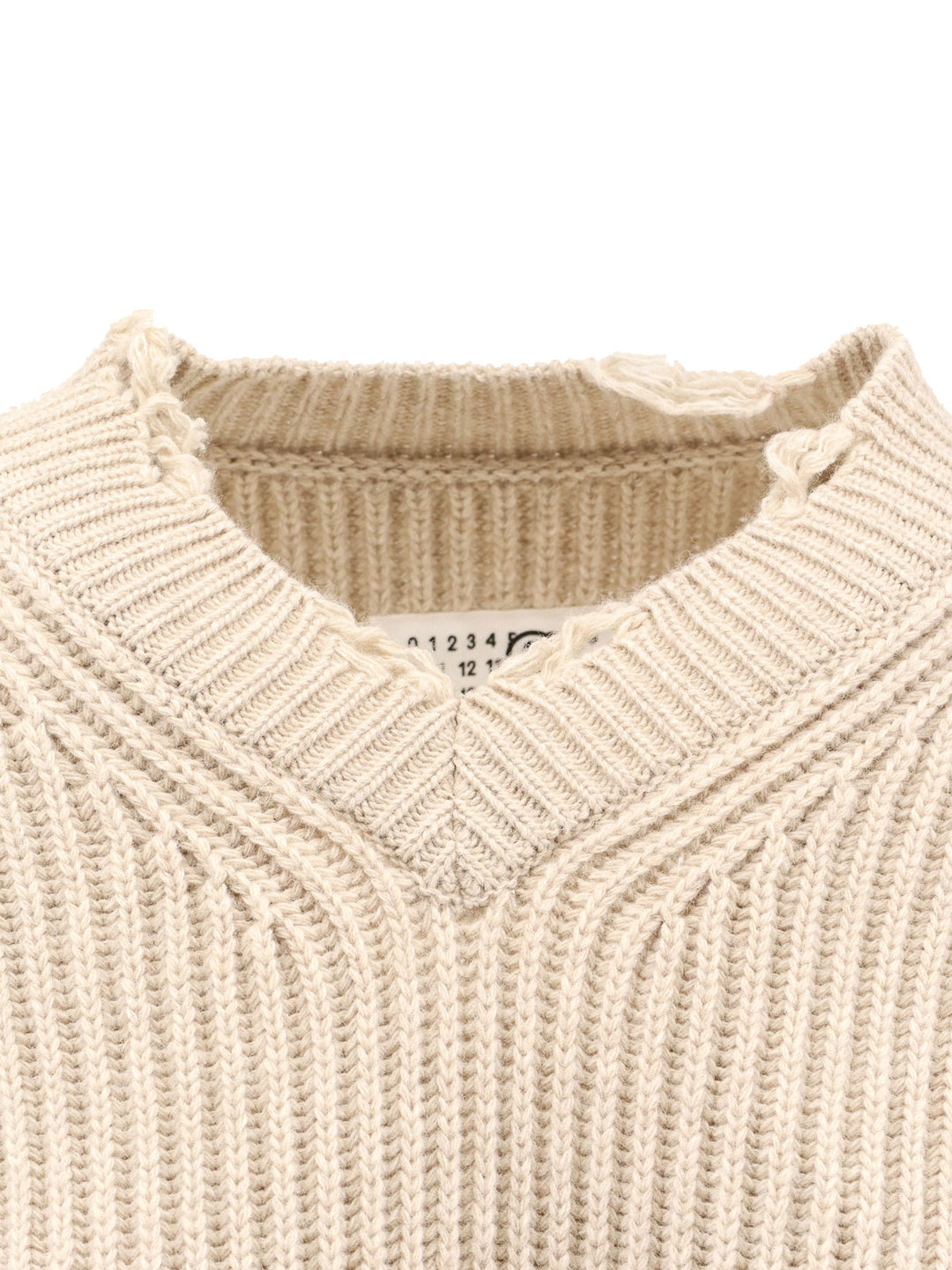Mm6 Maison Margiela Sweaters - Beige melange | c35b8a8824de5d61b879090557fae3f3b4f40a11