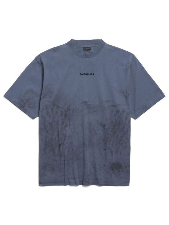 Balenciaga Back Medium Fit T-Shirt In Faded Jersey