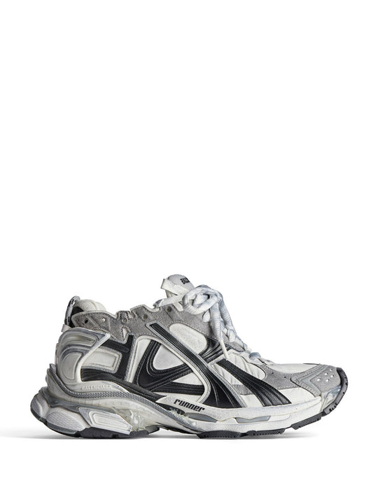 Nylon And Suede-Like Fabric Runner Sneakers