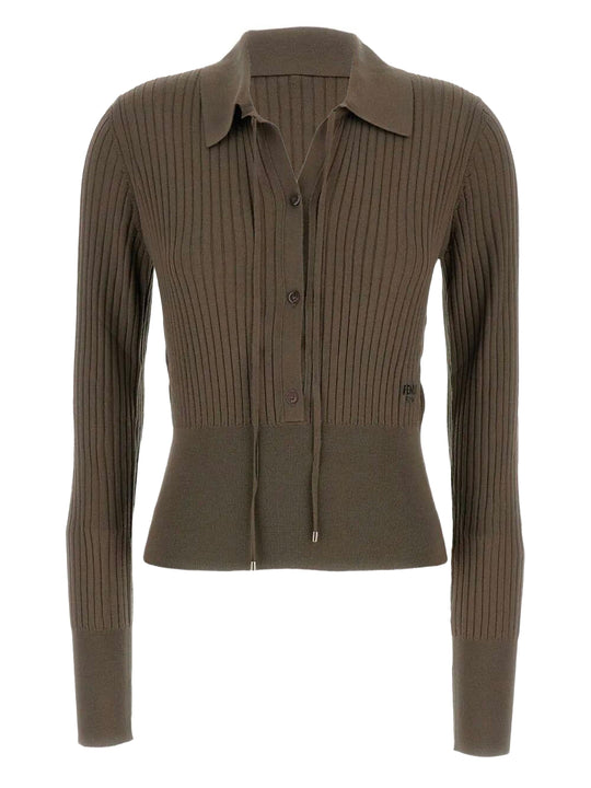 Slim-Fitting Wool Polo Jumper