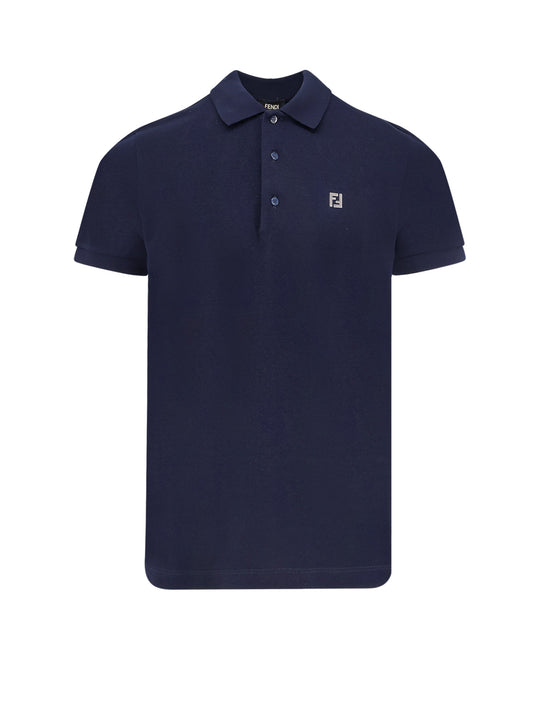 Cotton Polo Shirt With Ff Detail