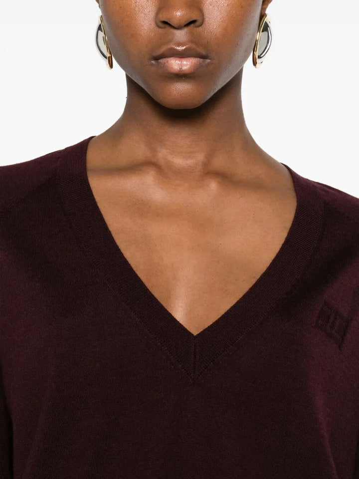 Elisabetta Franchi V neck - Red | e52276dfd05cb33c1275b2d55e38efa1e99d269e