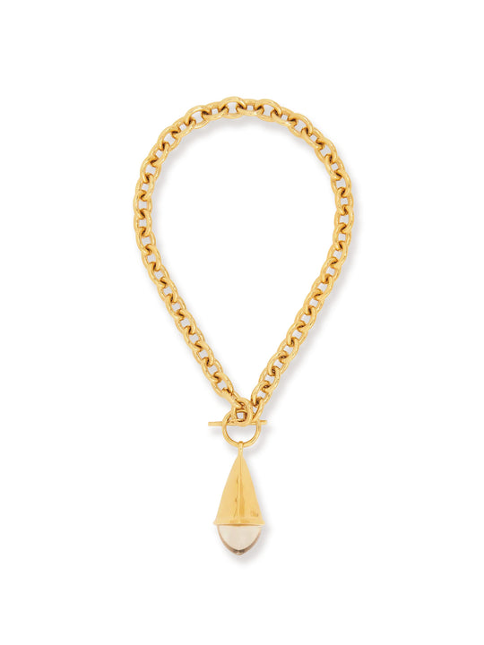 Chloé Prism Brass Necklace