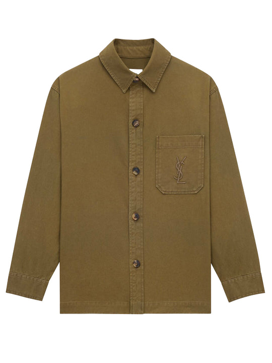 Cassandre Overshirt In Cotton And Linen Gabardine