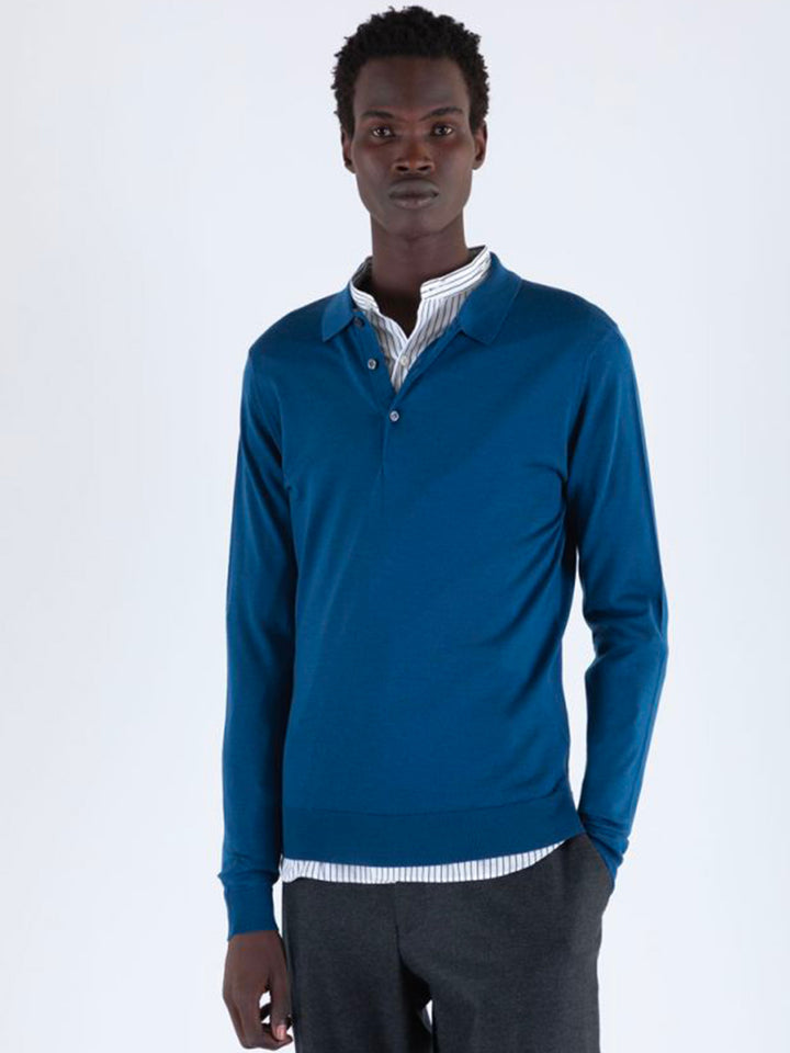 John Smedley Polo neck - Blue | 656e983bb17fbbb93901a5331af1bfb53ac5ac4b