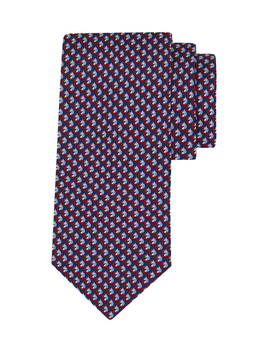 Pegasus Print Silk Tie