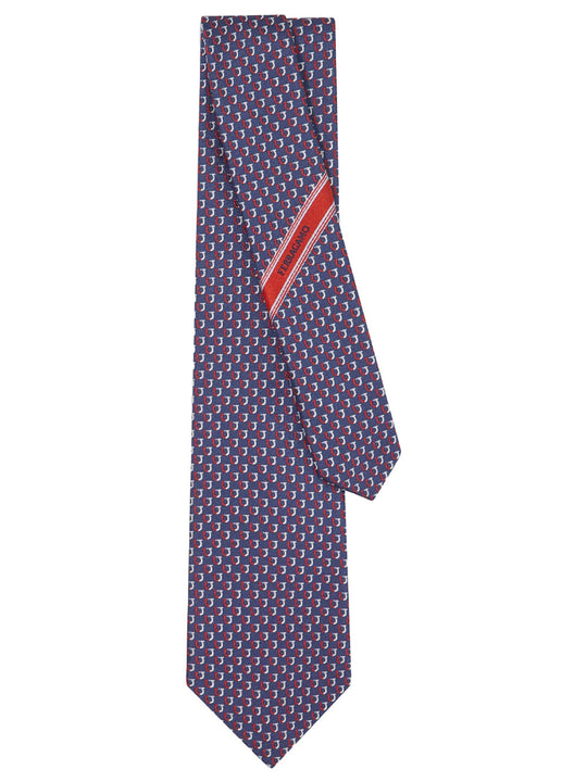Barzio7j Bicolor Gancini Jacquard Tie