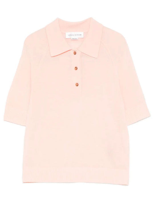 Lightweight Fine Guage Knitted Polo Top