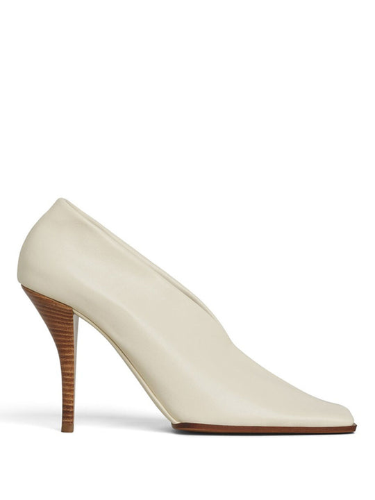 Soft Square Pumps In Leather