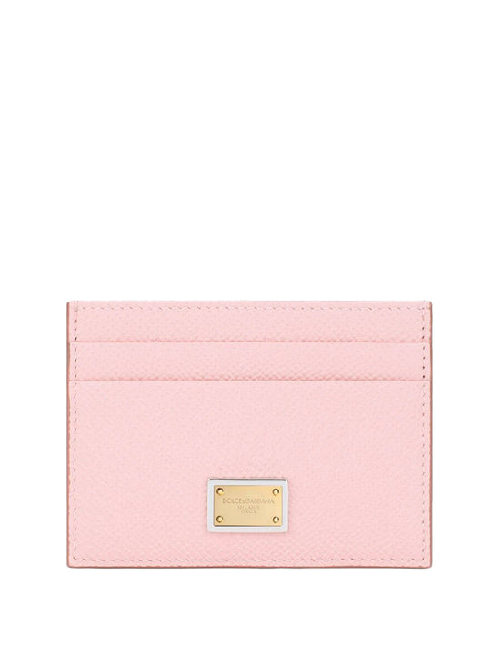 Dauphine Calfskin Card Holder With Branded Plate