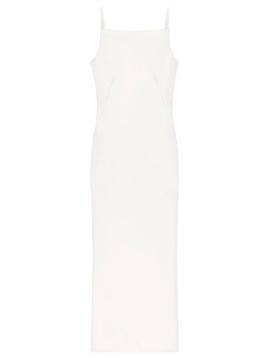 Sliced Crepe Cady Long Dress