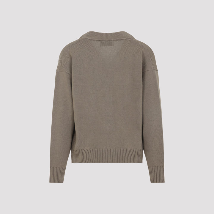Ami Paris Cardigan - Nude & Neutrals | 65ad44e1aec4ebad071cd70255ab5c92594d0b2f