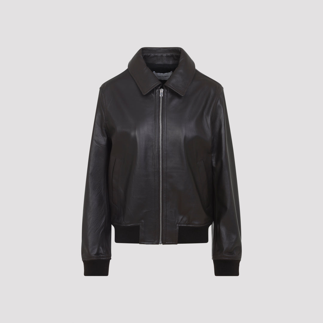 Yves Salomon Leather - Brown | af2eb82aa5b179a1ac079ae70f72c59cb26cd9bd