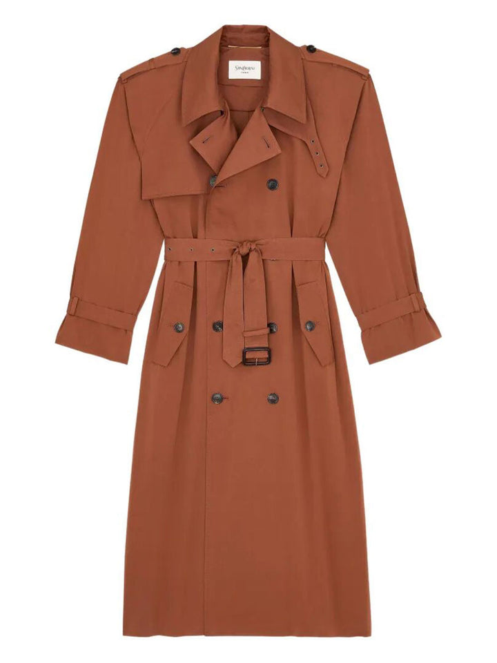 Saint Laurent Paris Trench - Brown | d624c0e3d445f0e7e0946f53d865be5b6215ff55