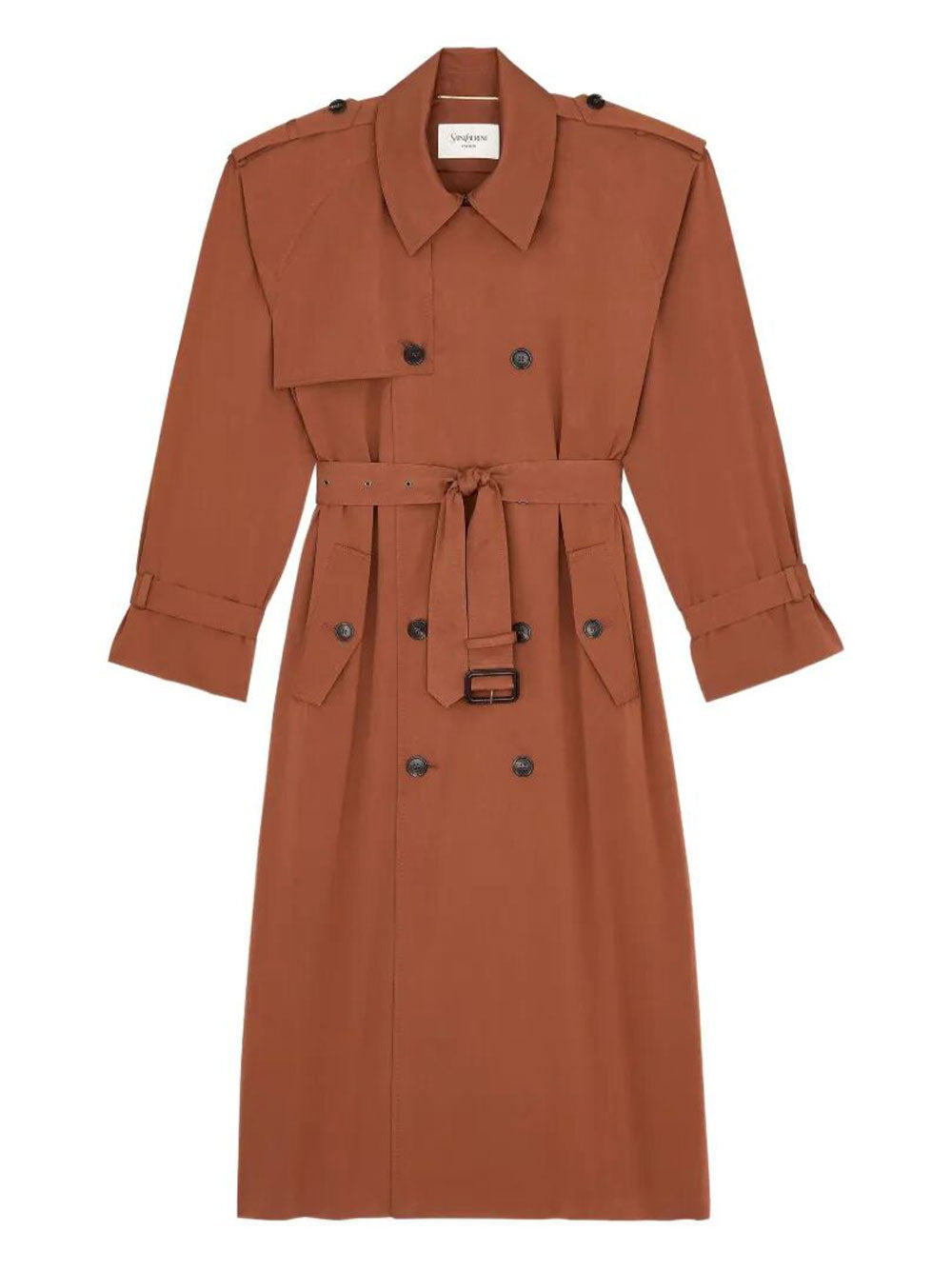 Saint Laurent Paris Trench - Brown | ddc017f3aacb546d3e7464a006f1fcfb1f4d0b6f
