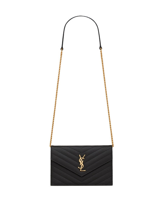 Cassandre Envelope Chain Wallet In Grain De Poudre Leather