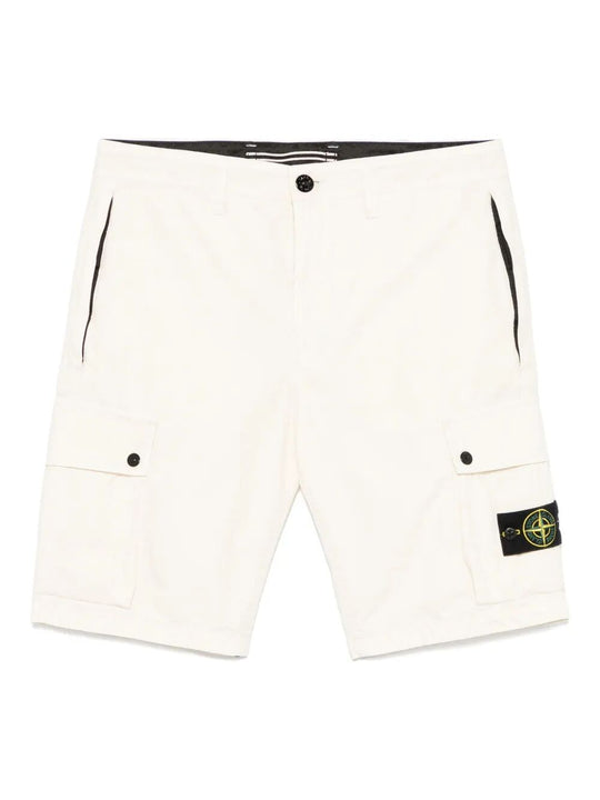 Old Effect Cotton Cargo Bermuda Shorts