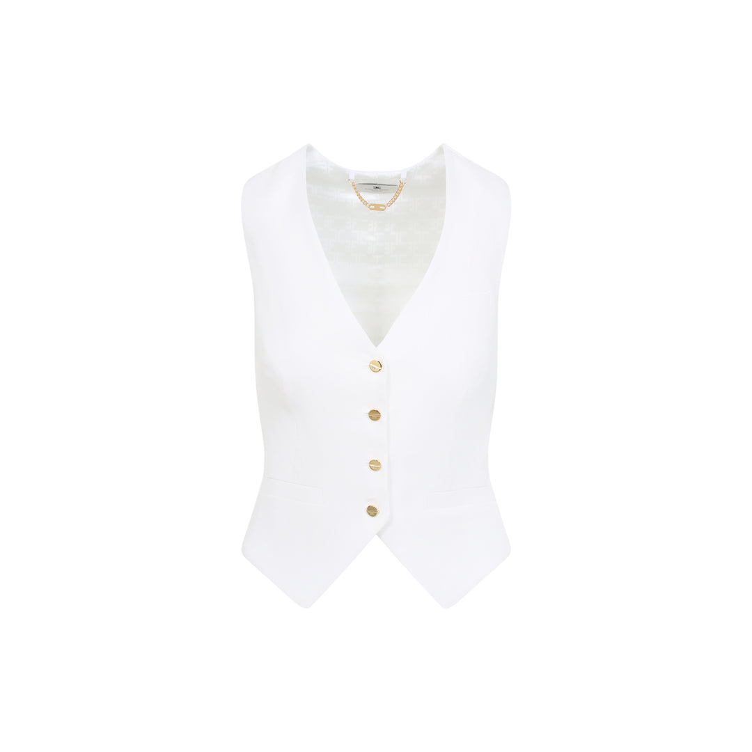 Elisabetta Franchi Gilet - White | d894e0de2505a22f9568619effa39f5084c91c5e