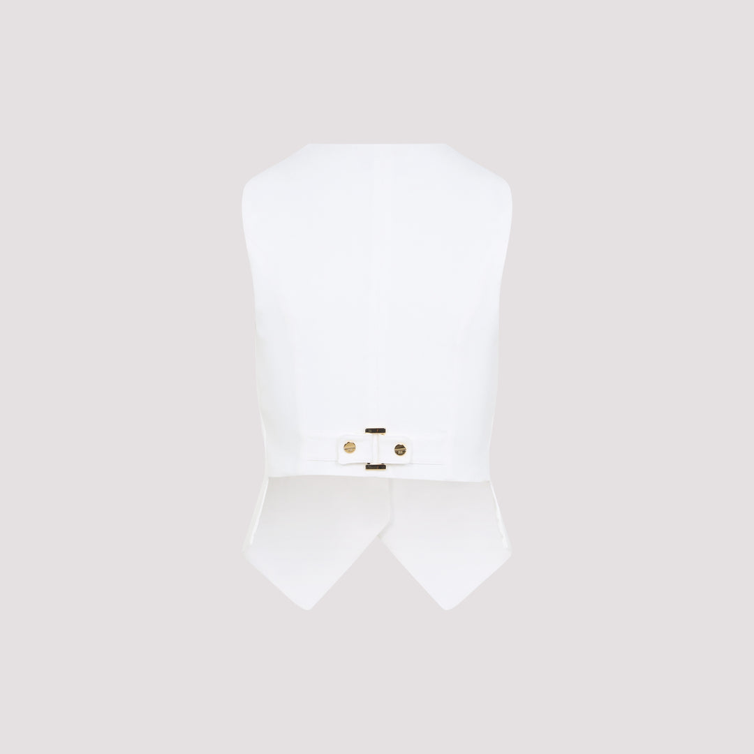Elisabetta Franchi Gilet - White | 6e4af5c4e2e77f880395f8d6530aab038c35f410