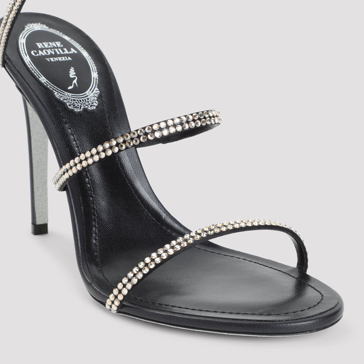 Rene` Caovilla Sandals - Black | a3adbb813ca4ff22a2791e83a90c9d861a8693b9