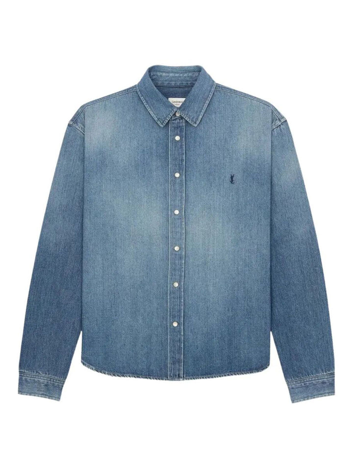 Saint Laurent Paris Denim&leather - Blue | 37925001f1273fe67cfd4312e75d819d84901955