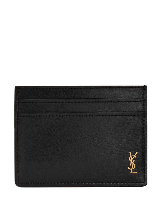 Tiny Cassandre Credit Card Case In Shiny Leather