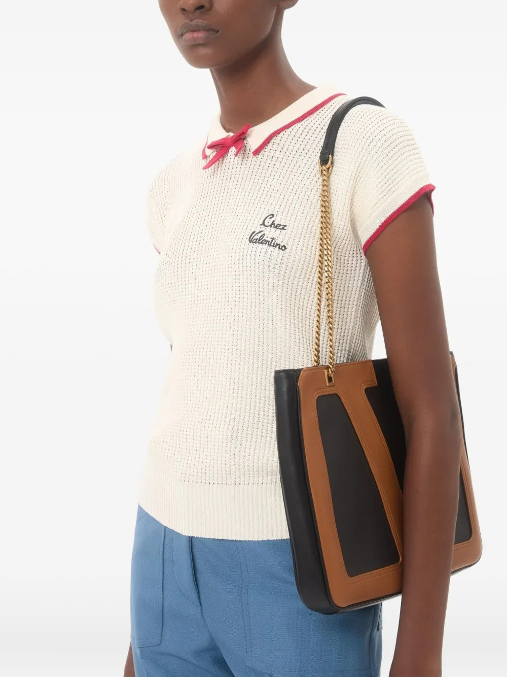 Valentino Garavani Polo neck - Nude & Neutrals | b3a0ecf47c171b01d0c23541718fc4e0ae69a301