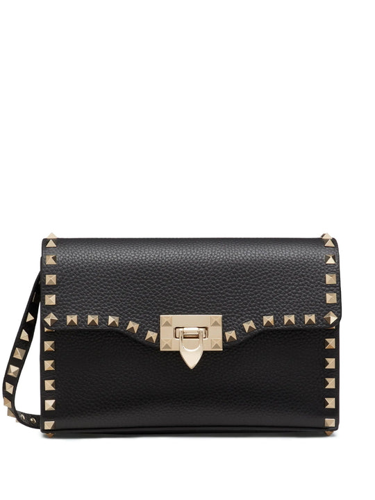 Rockstud Small Garnet Calfskin Crossbody Bag