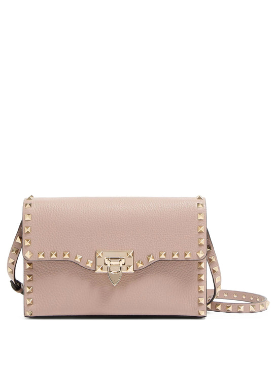 Rockstud Small Garnet Calfskin Crossbody Bag