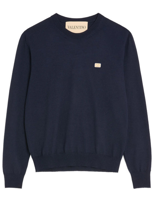 Valentino Wool Jumper With Vlogo Patch