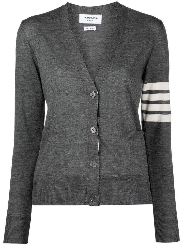 Thom Browne Cardigan - Grey | 77072e40d7abf6ac30191adfe40ff6a534fbfcb5