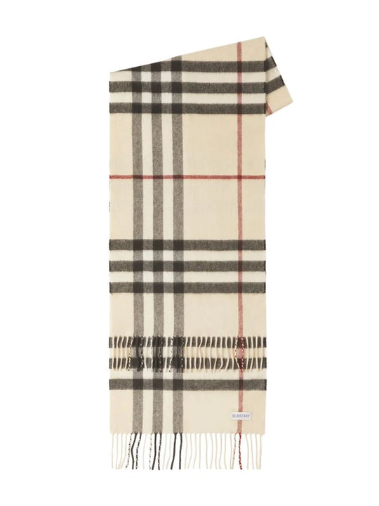 Rectangular Check Cashmere Scarf