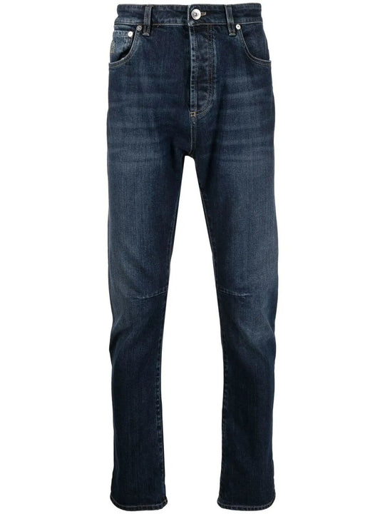 Comfort Cotton Denim Leisure Fit Five-Pocket Jeans