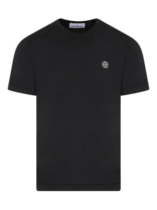 Slim Fit Cotton Jersey T-Shirt With Compass Patch