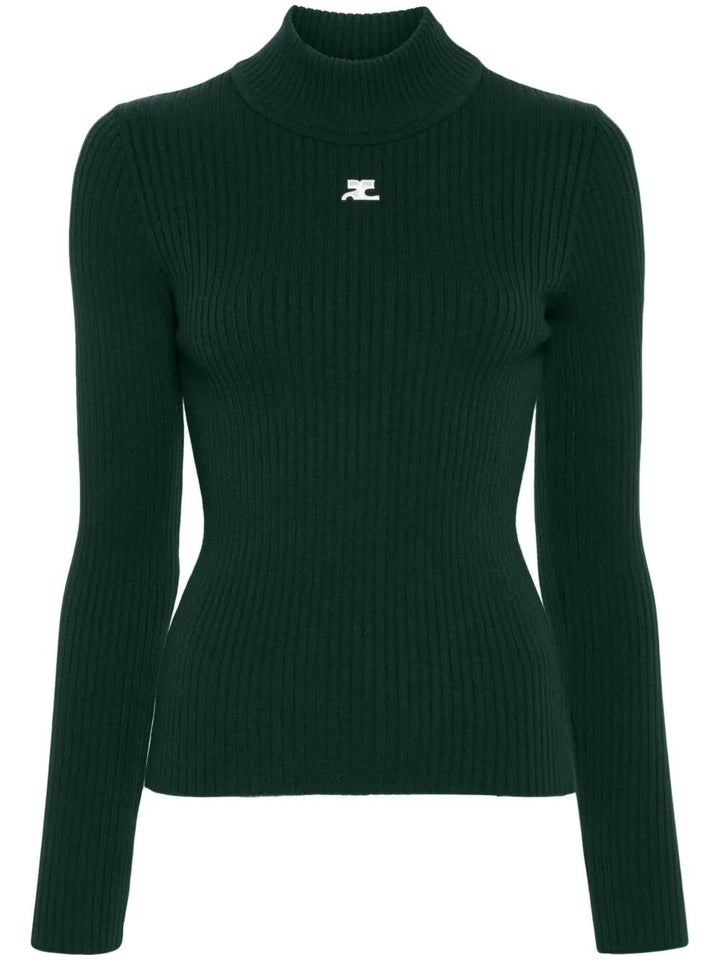 Courreges Turtle neck - Green | 5b8b37676ddf50e4ecf2d036bb07a4f5dd85fe26