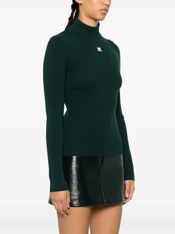 Courreges Turtle neck - Green | 9855e480c9be43dcf654ec2a9bb14c41535b179a