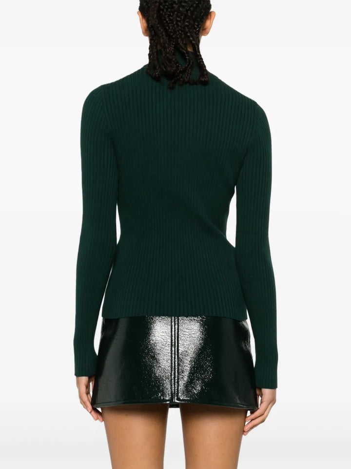 Courreges Turtle neck - Green | 9ec46c3fafa0b5f1b6ada38acb1aa4756dbd6e70