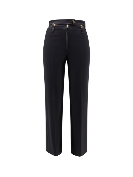 Trousers With Logoed Button