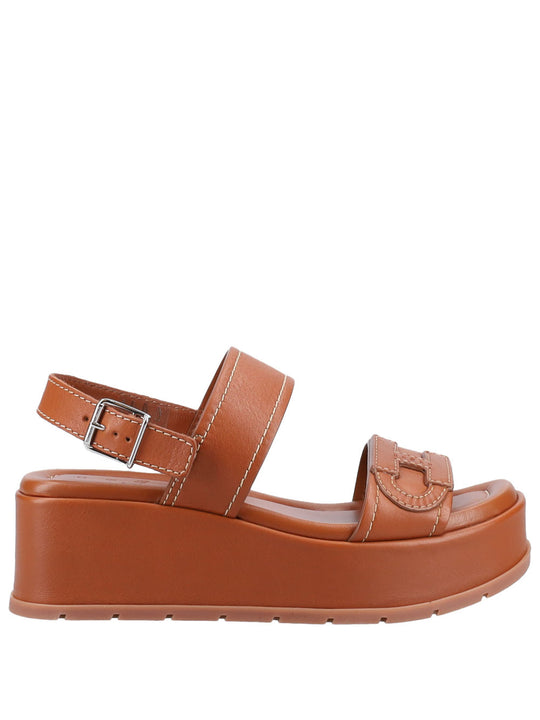 H703 Leather Platform Sandals
