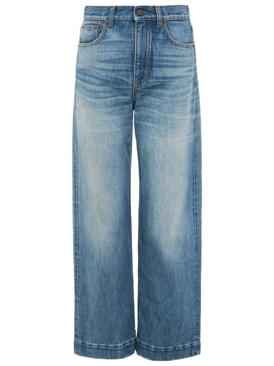 High-Rise Cropped Denim Jeans