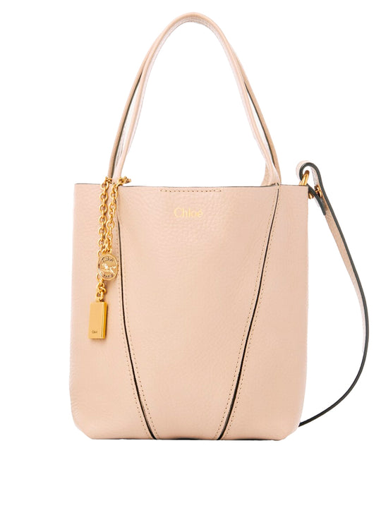 Small ChloÉ Spin Tote Bag In Grained Leather