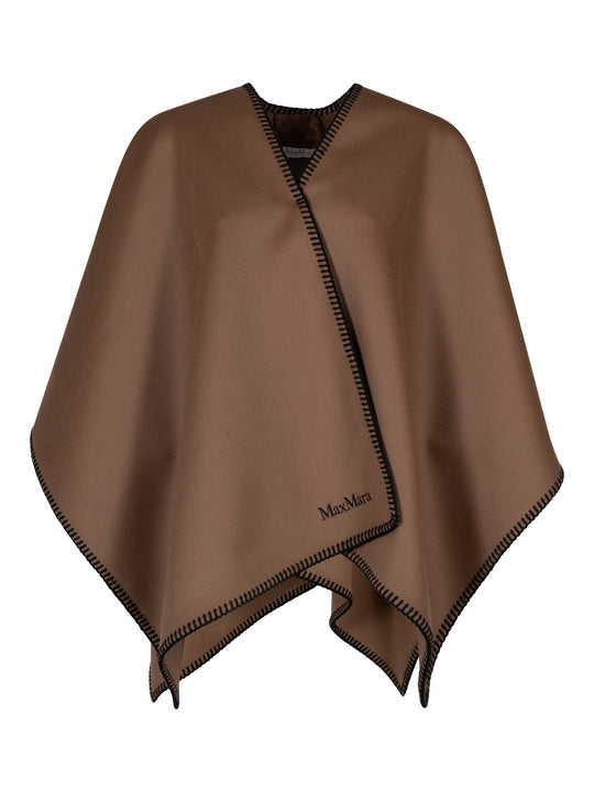 Wool And Cashmere Belted Cape