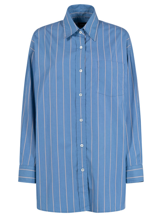 Striped Cotton Shirt With Side Slits