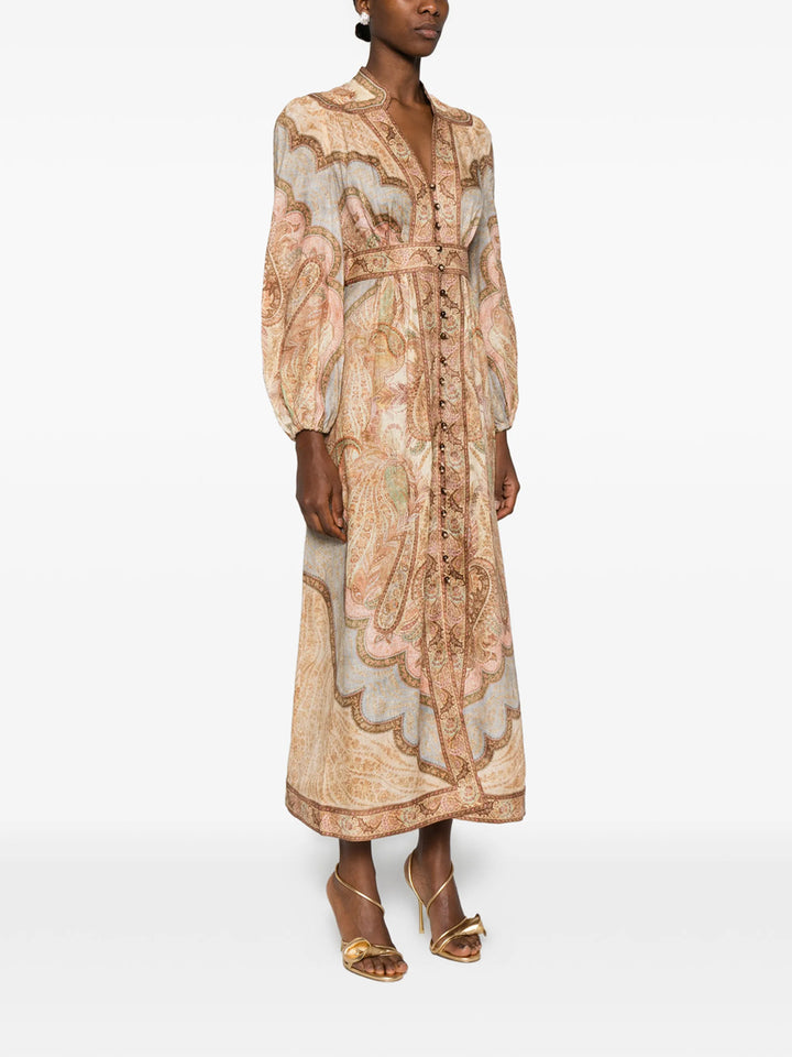 Zimmermann Midi dresses - Nude & Neutrals | 8919fce454ba01b5f83c32fbcb9b092d97d7a0e9