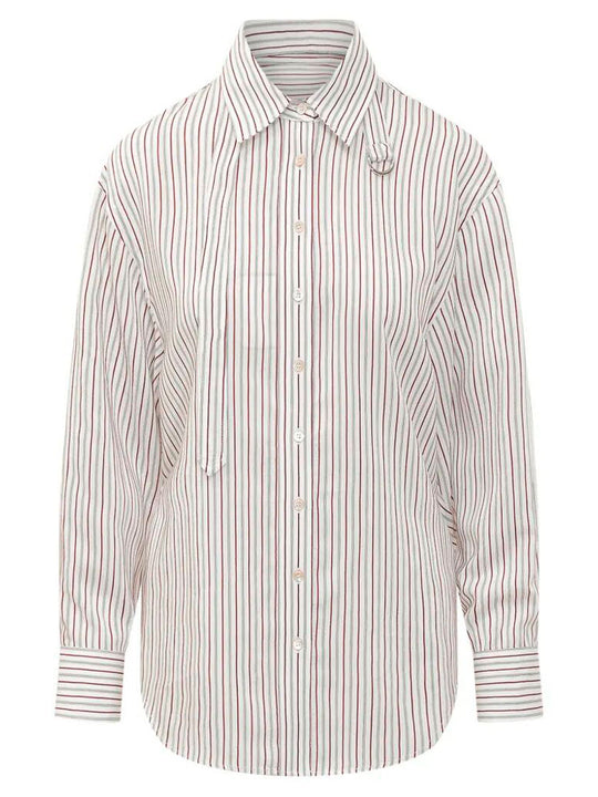 Aurora Cotton And Silk Striped Shirt
