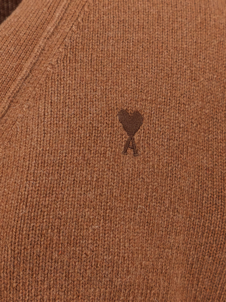 Ami Paris Sweaters - Brown | f455b7f9ed8caa92fba9a2ec3a7525136efbdb1f