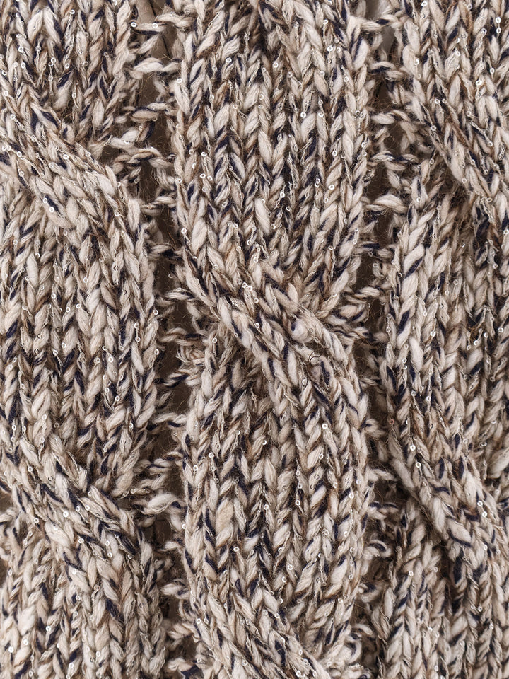 Brunello Cucinelli Sweaters - PANAMA/BLU/MARRONE+QUARZO | 01711690ba79fb87db699bdd73ad8d11f01fe4b8