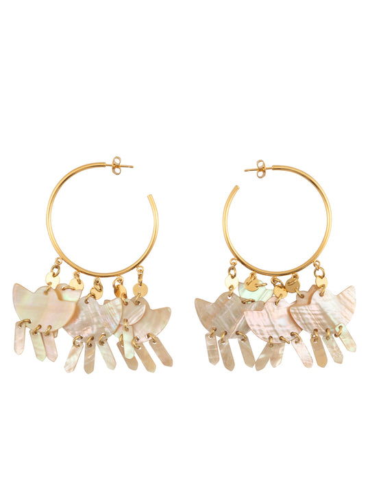 Seashell Large Hoops