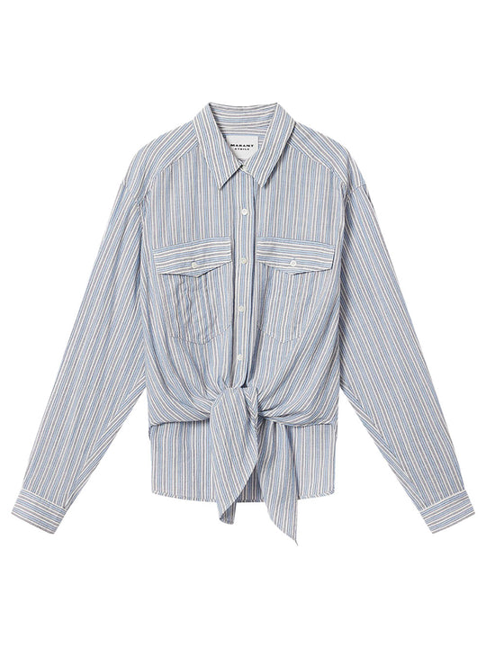 Nath Tie-Up Striped Cotton Voile Shirt